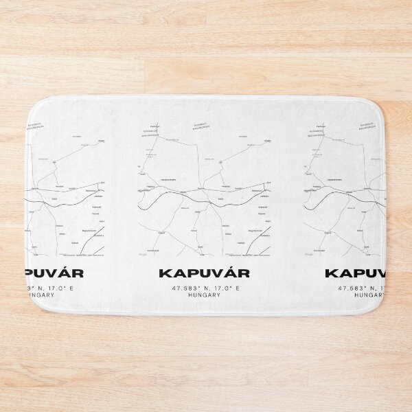 Item preview, Kapuvár Hungary Minimalist City Map Art designed and sold by RM-Journey.
