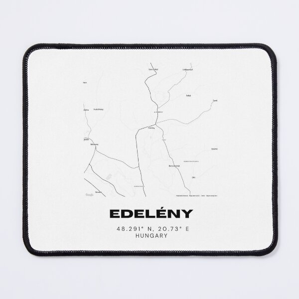 Item preview, Edelény Hungary Minimal Map Design designed and sold by RM-Journey.