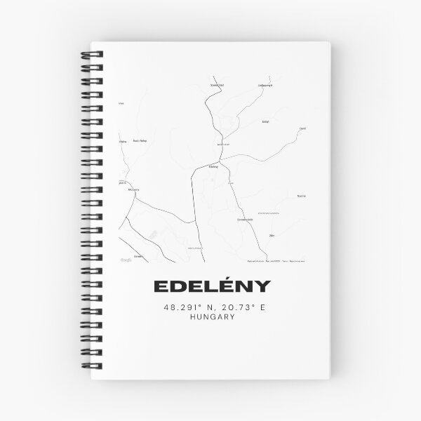 Item preview, Edelény Hungary Minimal Map Design designed and sold by RM-Journey.