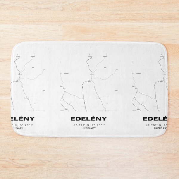 Item preview, Edelény Hungary Minimal Map Design designed and sold by RM-Journey.