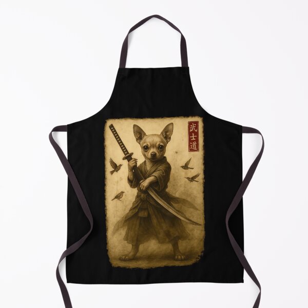 Item preview, Samurai Dog Japanese Art Chihuahua Warrior Bushido Katana designed and sold by AdelinaPi.