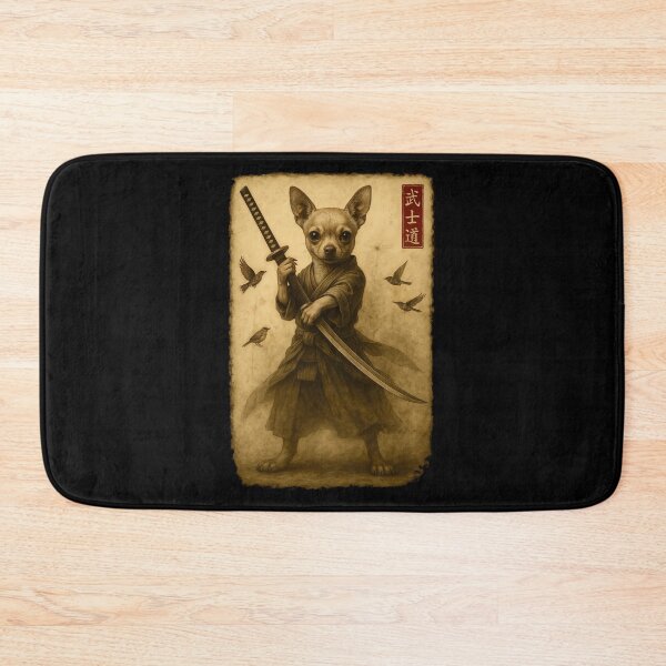 Item preview, Samurai Dog Japanese Art Chihuahua Warrior Bushido Katana designed and sold by AdelinaPi.