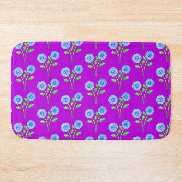Item preview, Blue dahlia flower design lilac purple background original colourful gift present designed and sold by Arniesart85.