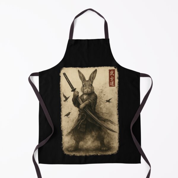Item preview, Samurai Bunny Japanese Art Rabbit Warrior Bushido Katana designed and sold by AdelinaPi.