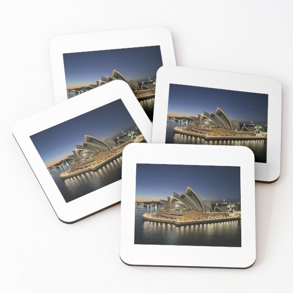 Item preview, Sydney Opera House Lit up at Night Early Morning designed and sold by WanderingLife.