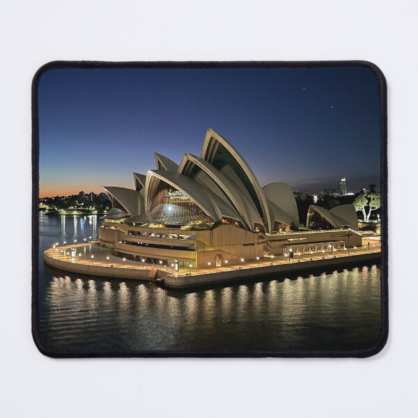 Item preview, Sydney Opera House Lit up at Night Early Morning designed and sold by WanderingLife.