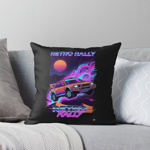 Item preview, Retro Rally Off-Road Synthwave Car Jump - 80s Racing Aesthetic designed and sold by LIGHT-CANVAS.