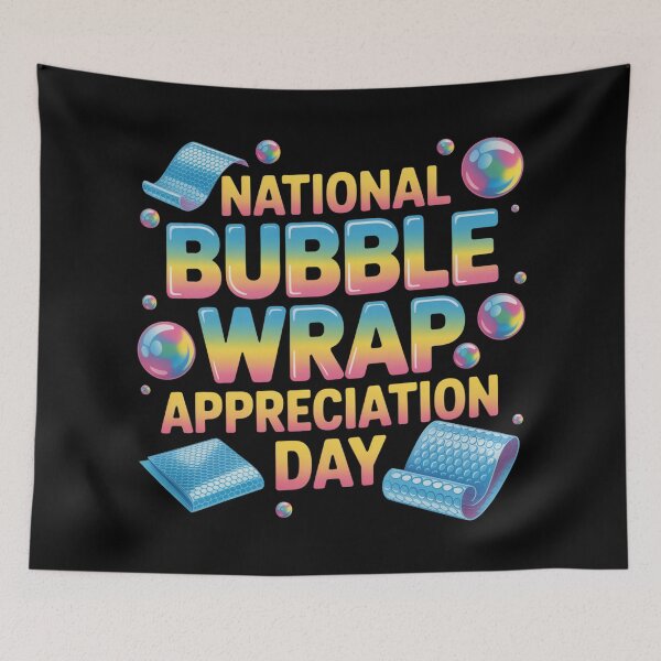 Item preview, National bubble wrap appereciation day designed and sold by DreamOnShirts.