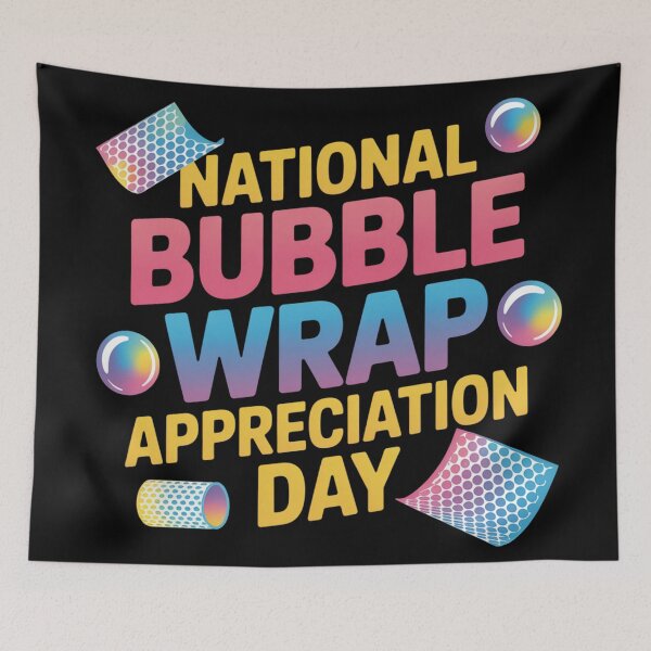 Item preview, National bubble wrap appereciation day designed and sold by DreamOnShirts.