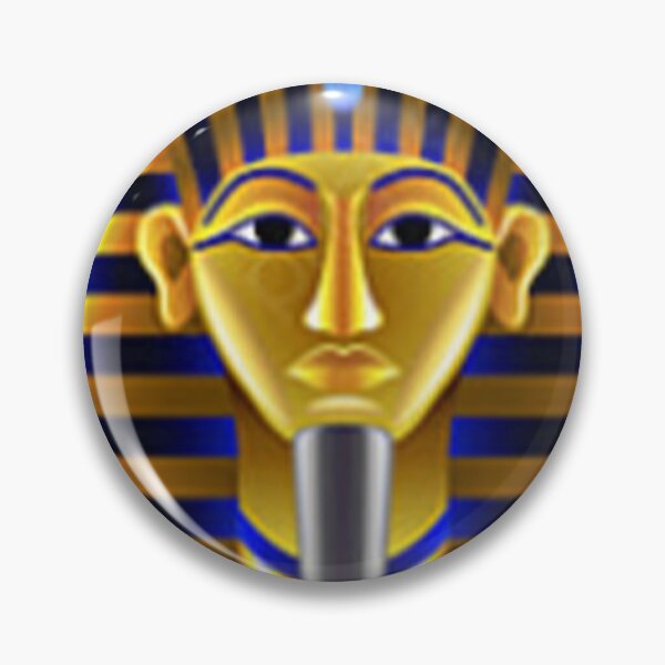 Item preview, "Graphisme du roi Toutankhamon : Un dessin graphique simple du masque bleu-or du pharaon (Vibrant)" designed and sold by thechoice1.