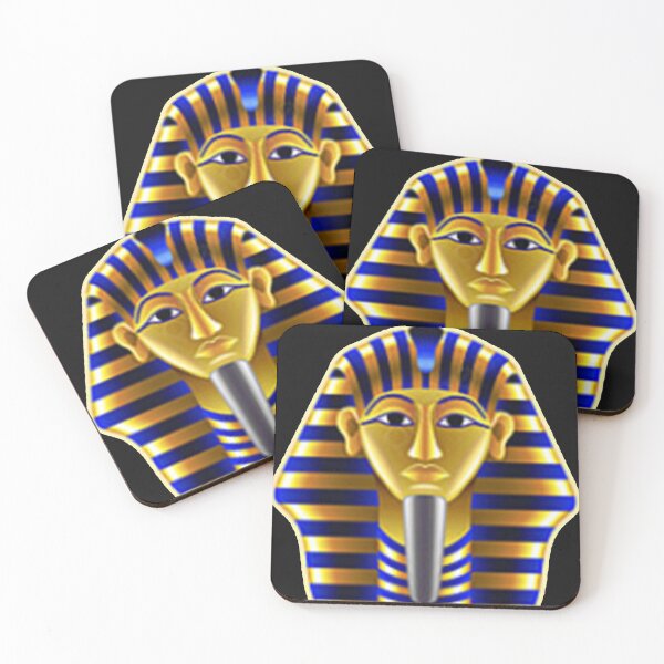 Item preview, "Graphisme du roi Toutankhamon : Un dessin graphique simple du masque bleu-or du pharaon (Vibrant)" designed and sold by thechoice1.