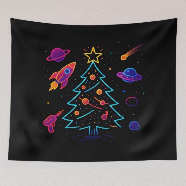 Item preview,  Neon  Futuristic Christmas Tree in Space designed and sold by Nature's Palette.