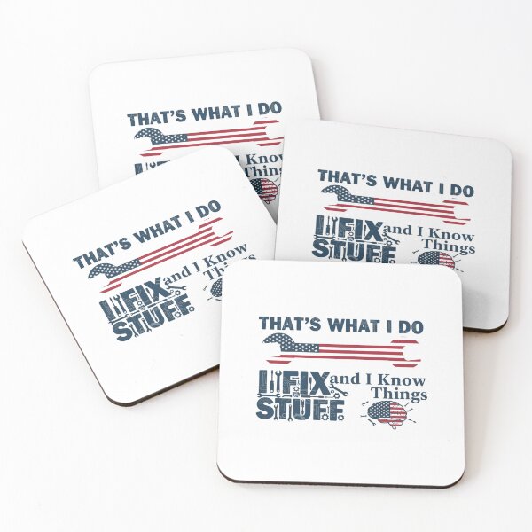Item preview, Funny Repairman Handyman Quote – That’s What I Do I Fix Stuff And I Know Things Mechanic Gift designed and sold by SecretPODesigns.