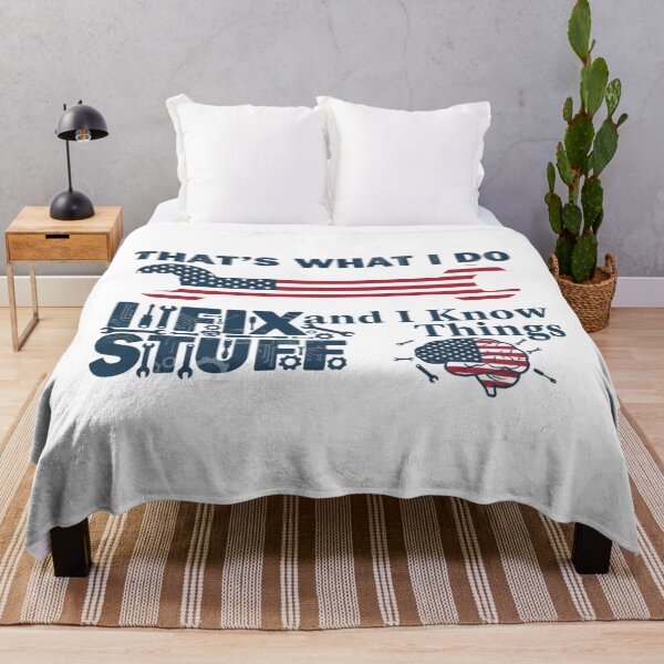 Item preview, Funny Repairman Handyman Quote – That’s What I Do I Fix Stuff And I Know Things Mechanic Gift designed and sold by SecretPODesigns.