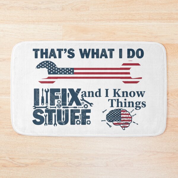 Item preview, Funny Repairman Handyman Quote – That’s What I Do I Fix Stuff And I Know Things Mechanic Gift designed and sold by SecretPODesigns.