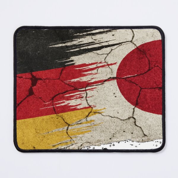 Item preview, Germany & Japan Cracked Brushstroke Flag designed and sold by Myōhō Print Co..