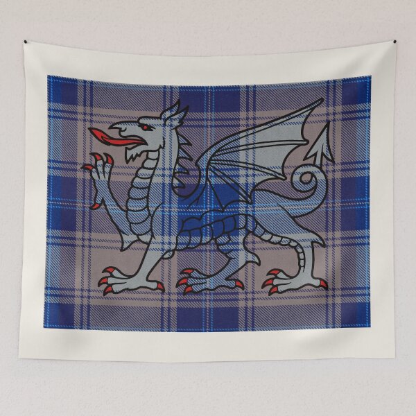 Item preview, Edwards Welsh Tartan – Legacy of Denbighshire Lords & y Ddraig Goch - the red dragon v2 designed and sold by WheelieGdArt.