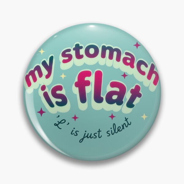 Item preview, MY STOMACH IS FLAT - 'L' IS JUST SILENT - MAGENTA GLOW MULT-TONE designed and sold by INNERHARMONY2.