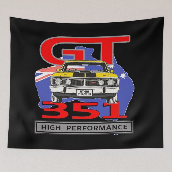 Item preview, Ford Falcon GT HO Phase III 351 Yellow Aussie Muscle Car Art designed and sold by Michael van der Hoorn.
