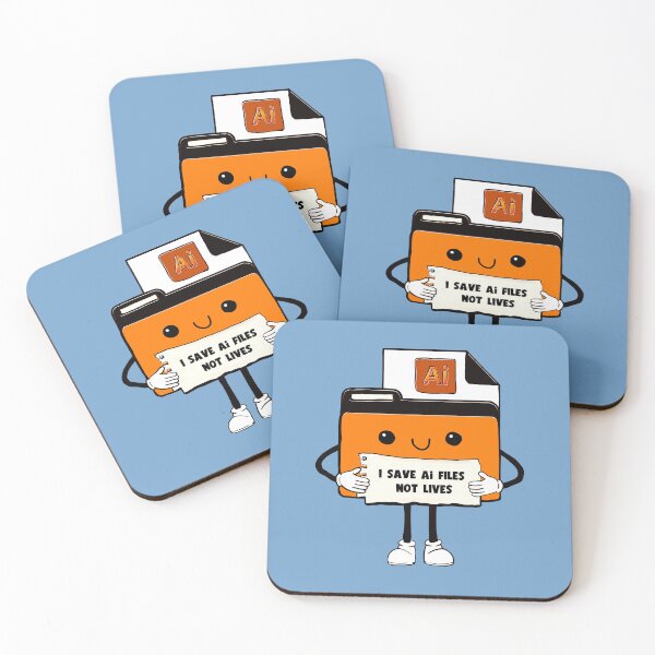 Item preview, I Save Illustrator Ai Files Not Lives Cute Funny Graphic Designer Humor orange designed and sold by mariahmoniquedesign.