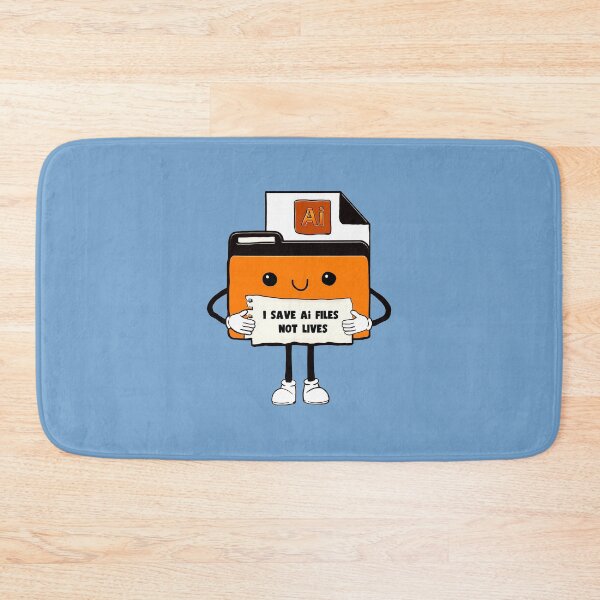 Item preview, I Save Illustrator Ai Files Not Lives Cute Funny Graphic Designer Humor orange designed and sold by mariahmoniquedesign.