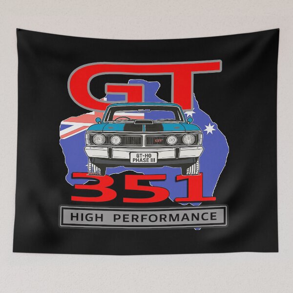 Item preview, Ford Falcon GT HO Phase III 351 Blue Aussie Muscle Car Art designed and sold by Michael van der Hoorn.