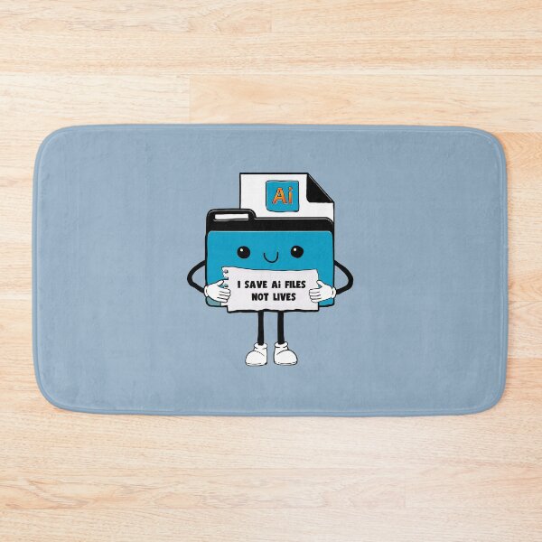 Item preview, I Save Adobe Illustrator Ai Files Not Lives Cute Funny Graphic Designer Humor orange designed and sold by mariahmoniquedesign.