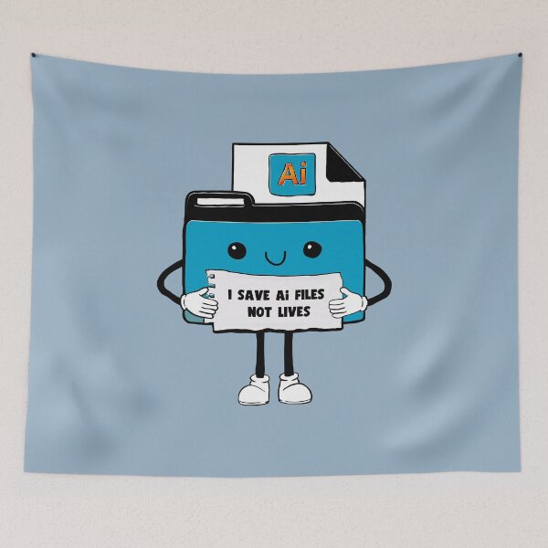 Item preview, I Save Adobe Illustrator Ai Files Not Lives Cute Funny Graphic Designer Humor orange designed and sold by mariahmoniquedesign.