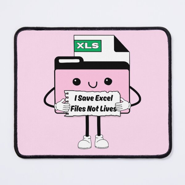 Item preview, I Save Excel Spreadsheet Files Not Lives Cute Funny Work Humor Pink designed and sold by mariahmoniquedesign.