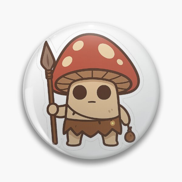 Item preview, Kawaii Chibi Mushroom Warrior designed and sold by SnugglePod Studio.