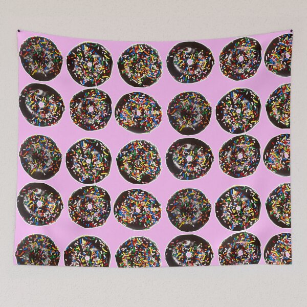 Item preview, sprinkled chocolate donuts realistic pattern designed and sold by meuliasshop.