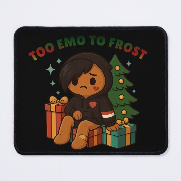 Item preview, Too Emo to Frost – Funny Emo Gingerbread Christmas Design designed and sold by FandomFunStudio.