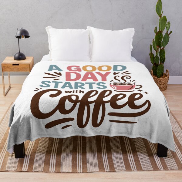 Item preview, A Good Day Starts With Coffee – Positive Coffee Lover Quote designed and sold by Lulunza.