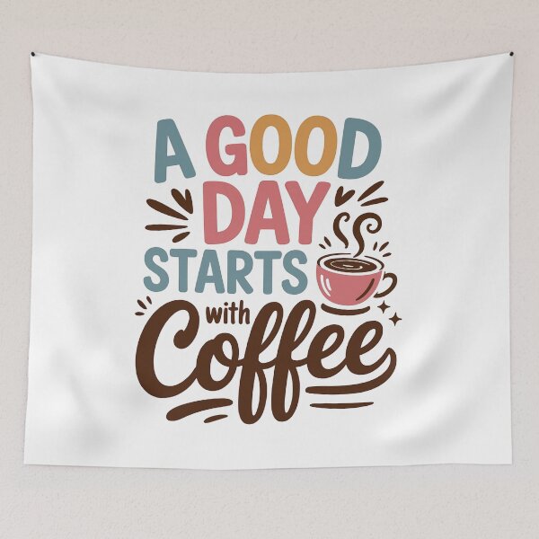 Item preview, A Good Day Starts With Coffee – Positive Coffee Lover Quote designed and sold by Lulunza.