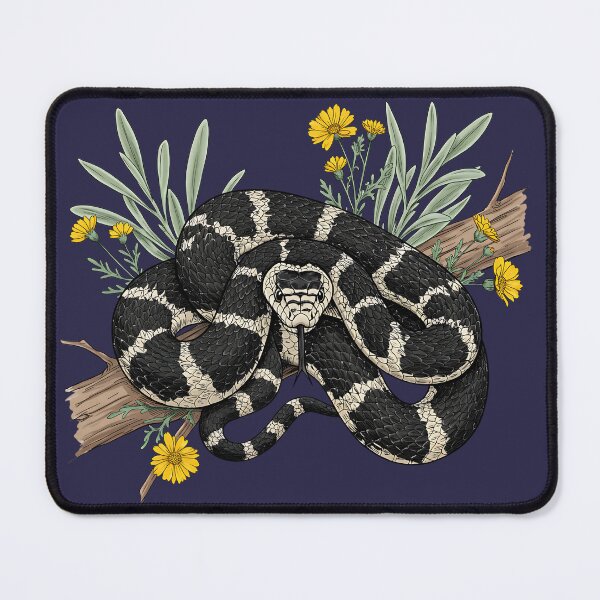 Item preview, California Kingsnake with Yellow Desert Flowers designed and sold by BirdsnStuff.