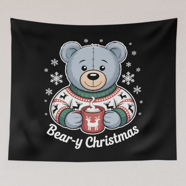Item preview, Bear-y Christmas - Cozy Bear in Holiday Sweater designed and sold by HAPPYinPIECES.