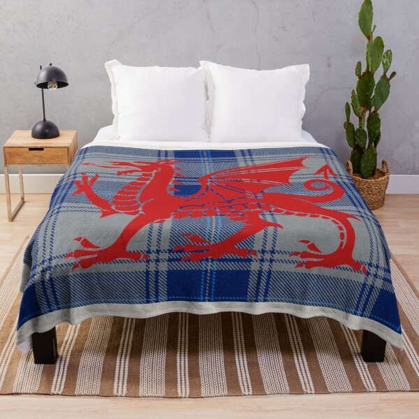 Item preview, Edwards Welsh Tartan – Legacy of Denbighshire Lords & y Ddraig Goch - the red dragon v4 designed and sold by WheelieGdArt.