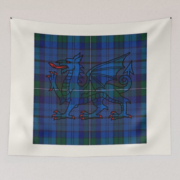 Item preview, Ellis Welsh Tartan – Legacy of the Kings of Powys & y Ddraig Goch - the red dragon v2 designed and sold by WheelieGdArt.
