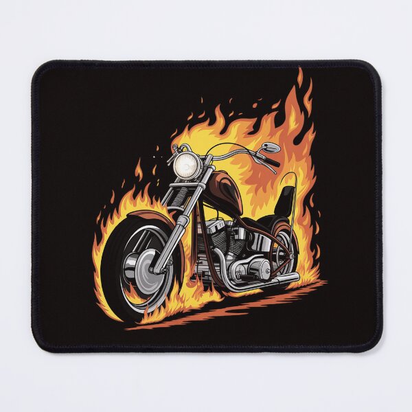 Item preview, Cool Motorbike Flames and burning Motorcycle love designed and sold by MelSurf.