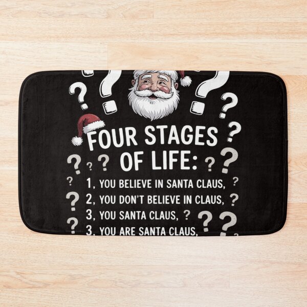 Item preview, Christmas Four Stages of life Santa Claus Humor Meme designed and sold by MelSurf.