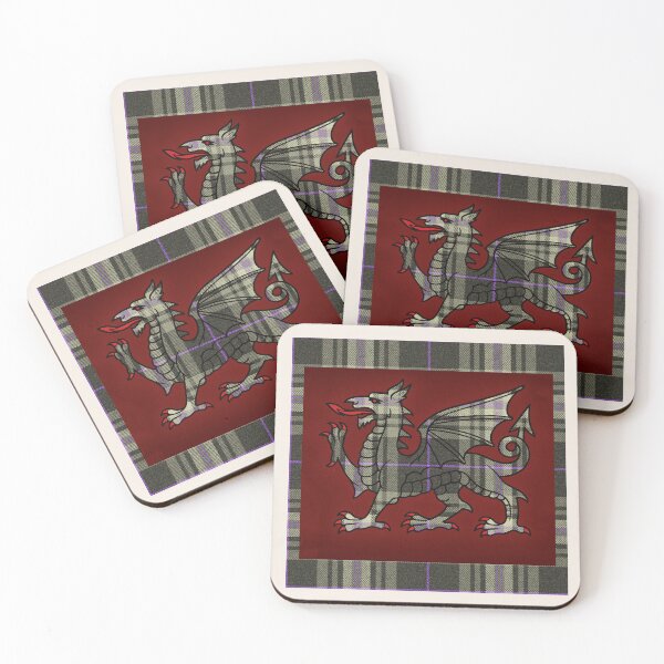 Item preview, Afallon Welsh Tartan – The Island of Apples & y Ddraig Goch - the red dragon designed and sold by WheelieGdArt.