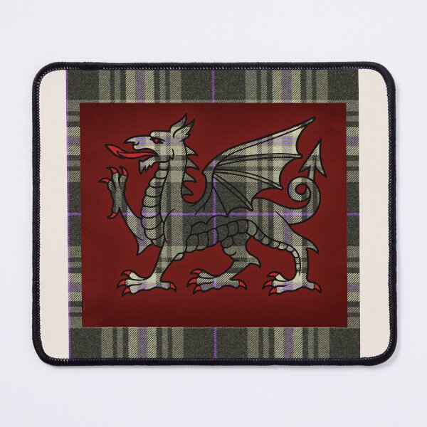 Item preview, Afallon Welsh Tartan – The Island of Apples & y Ddraig Goch - the red dragon designed and sold by WheelieGdArt.