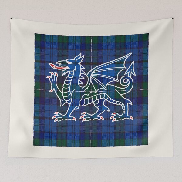 Item preview, Ellis Welsh Tartan – Legacy of the Kings of Powys & y Ddraig Goch - the red dragon v3 designed and sold by WheelieGdArt.