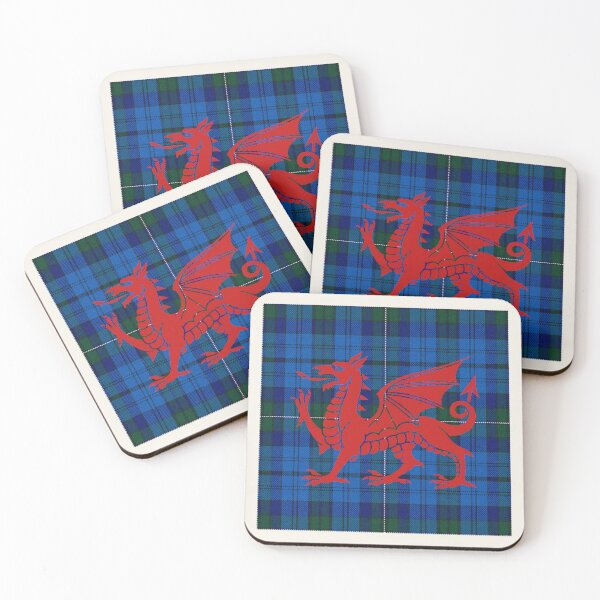 Item preview, Ellis Welsh Tartan – Legacy of the Kings of Powys & y Ddraig Goch - the red dragon v4 designed and sold by WheelieGdArt.