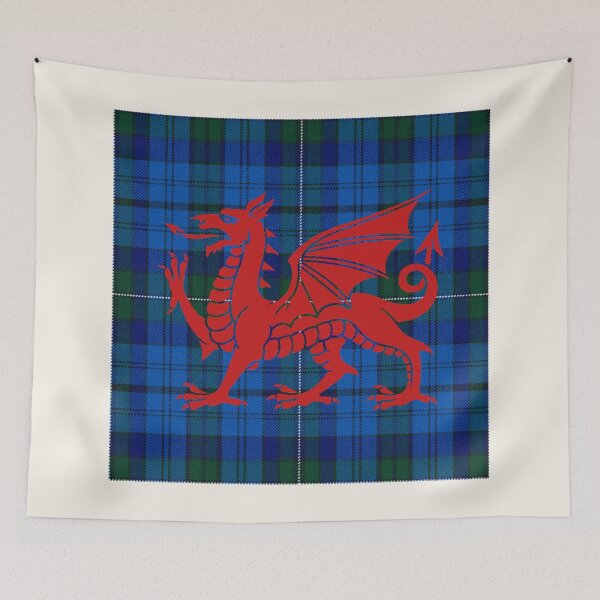 Item preview, Ellis Welsh Tartan – Legacy of the Kings of Powys & y Ddraig Goch - the red dragon v4 designed and sold by WheelieGdArt.