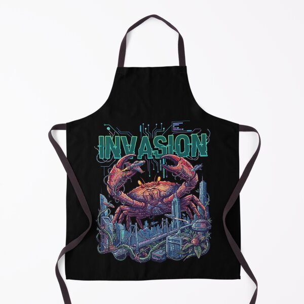 Item preview, Invasion – Giant Cyber Crab Attacks the City Retro Tee designed and sold by Brudy-R.