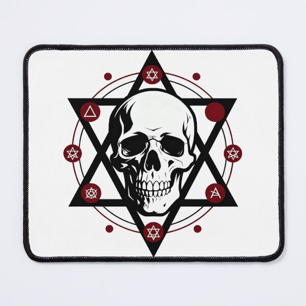 Item preview, Hex of the Crimson Gate – Occult Skull Symbol designed and sold by Artpicto.