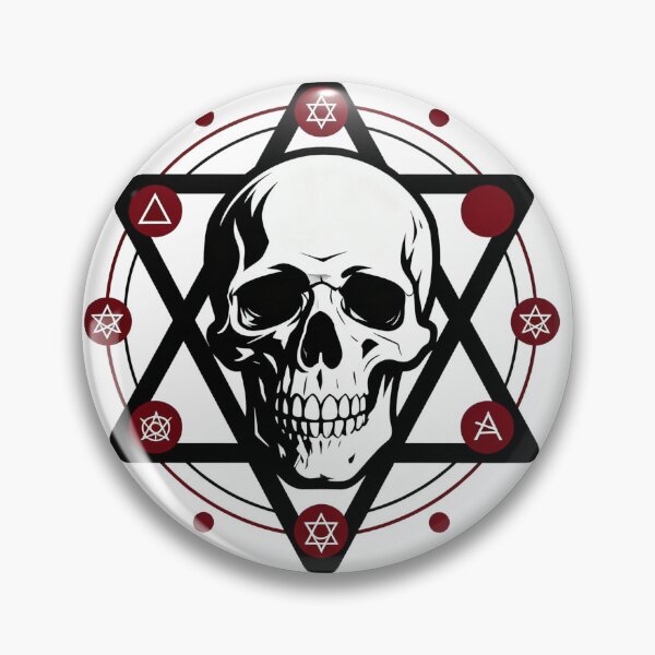 Item preview, Hex of the Crimson Gate – Occult Skull Symbol  designed and sold by Artpicto.