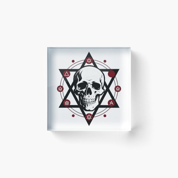 Item preview, Hex of the Crimson Gate – Occult Skull Symbol  designed and sold by Artpicto.