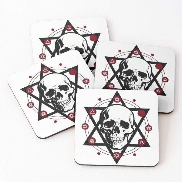 Item preview, Hex of the Crimson Gate – Occult Skull Symbol  designed and sold by Artpicto.